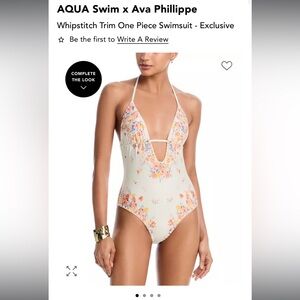 Aqua Floral One Piece Swimsuit